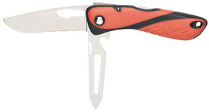 Couteau offhsore orange lame crantée démanilleur épissoir Wichard.
